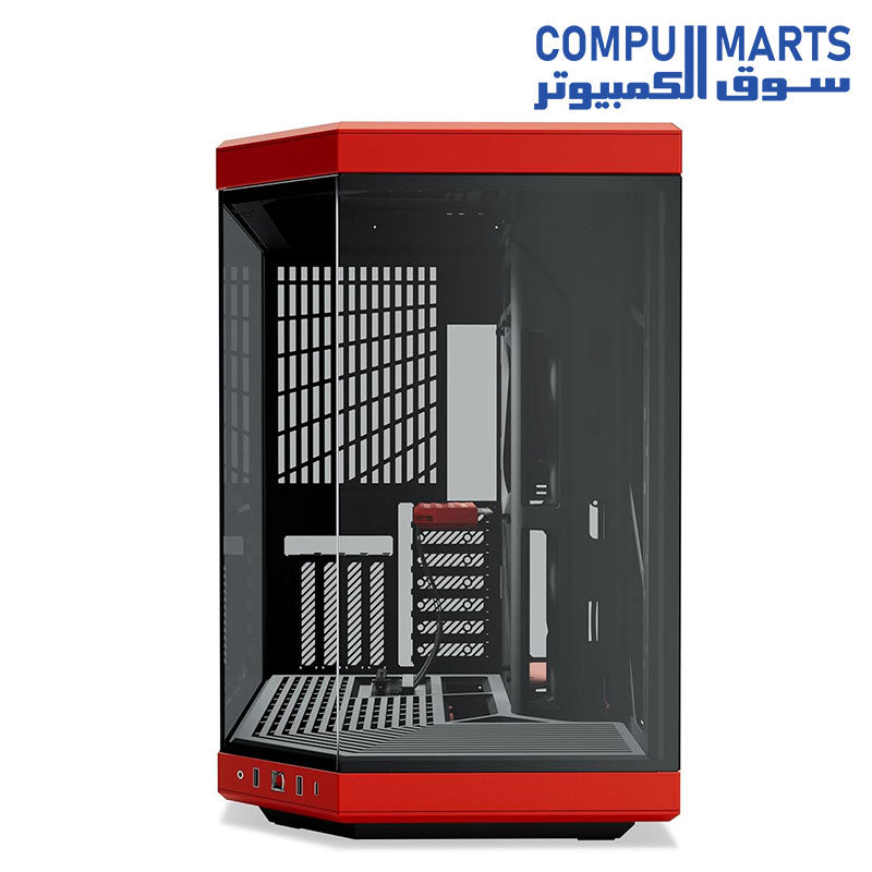 Y70 Computer HYTE Y70 Upgraded Modern Aesthetic Dual Chamber Panoramic Tempered Gla ...