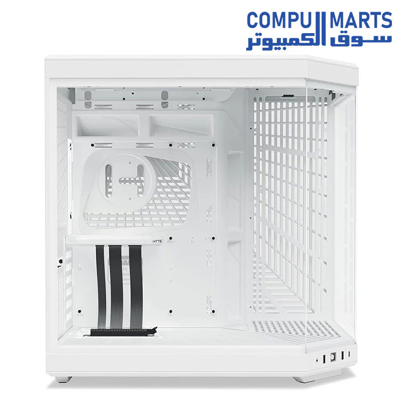 كيس ألعاب كمبيوتر ATX متوسطة الحجم من HYTE Y70 ذات تصميم عصري ومتطور مع كابل PCIE 4.0 Riser
