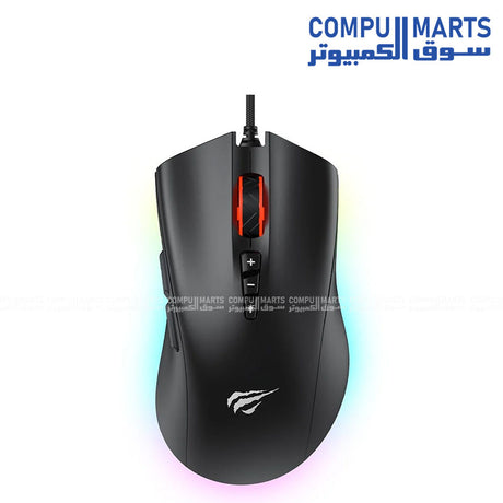 Havit Gamenote MS1040 RGB Gaming Mouse 8000 DPI 8-Key Programmable Black