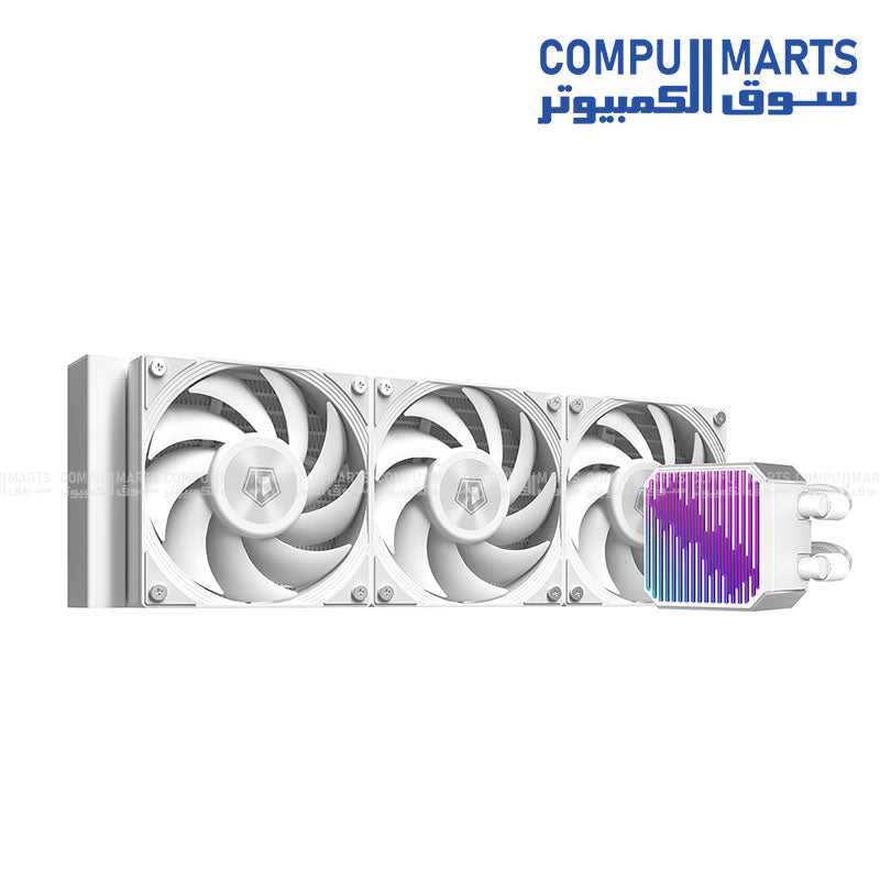 ID-COOLING 360mm AIO CPU liquid cooler white black with 350W TDP 3x 120mm fans 2150RPM and copper cold plate in Egypt