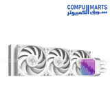 ID-COOLING 360mm AIO CPU liquid cooler white black with 350W TDP 3x 120mm fans 2150RPM and copper cold plate in Egypt