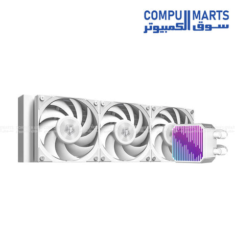 ID-COOLING 360mm AIO CPU liquid cooler white black with 350W TDP 3x 120mm fans 2150RPM and copper cold plate in Egypt