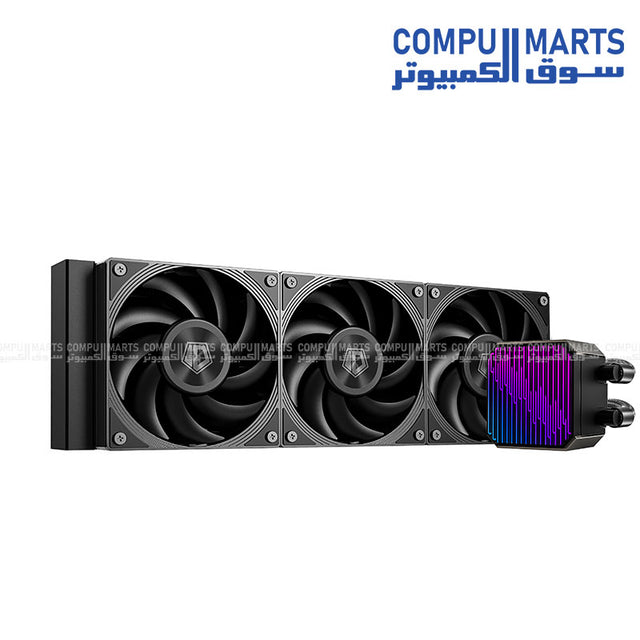 ID-COOLING 360mm AIO CPU liquid cooler white black with 350W TDP 3x 120mm fans 2150RPM and copper cold plate in Egypt