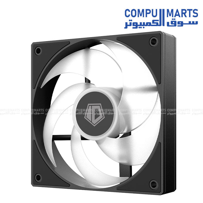 Balanced airflow 120mm case fan design offering 1.94mmH2O max air pressure and 58CFM air flow for PC cooling builds