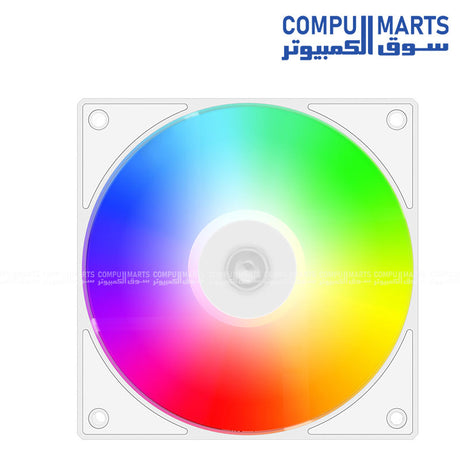 ID-COOLING AS-120-ARGB-W ARGB PWM case fan 120×120×25mm white hydraulic bearing cooling fan 300±200~2000RPM±10%