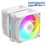 ID COOLING dual tower CPU air cooler with RGB lighting and AM5 support from Compumarts