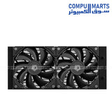 ID-COOLING FX240 PRO 240mm AIO CPU Cooler with two TF-12025-PRO BLACK 120mm PWM fans