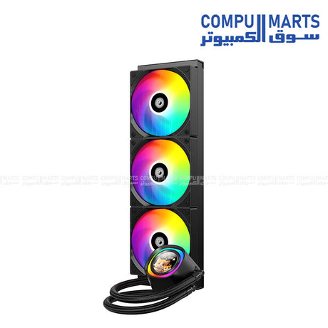 ID-COOLING 360mm radiator cooler with premium sleeved tubing 420mm length and AS-120-ARGB V2 fans for gaming setups Egypt