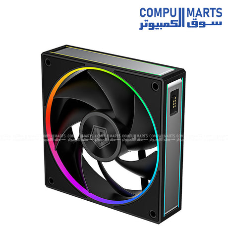 Triple 120mm 30mm thickened frame cooling fan system with 80.5CFM airflow and 2.84mmH2O air pressure designed for efficient PC thermal management