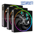 Dual ball bearing PC cooling fan structure delivering stable long-term operation with 12VDC rated voltage and 1.8W power input efficiency