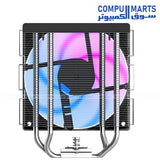 Powerful ID-COOLING air CPU cooler with 4 direct touch heatpipes and Hydraulic Bearing cooling fan for desktop PCs