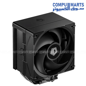ID-COOLING SE-904-XT BLACK CPU air cooler 180W TDP low profile design with 4×6mm direct touch heatpipes aluminum fin structure for Intel and AMD processors