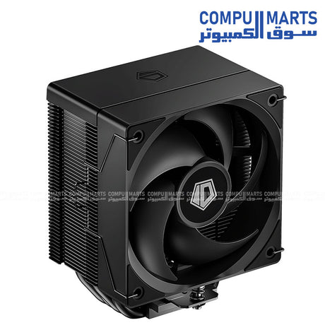 ID-COOLING SE-904-XT BLACK CPU air cooler 180W TDP low profile design with 4×6mm direct touch heatpipes aluminum fin structure for Intel and AMD processors