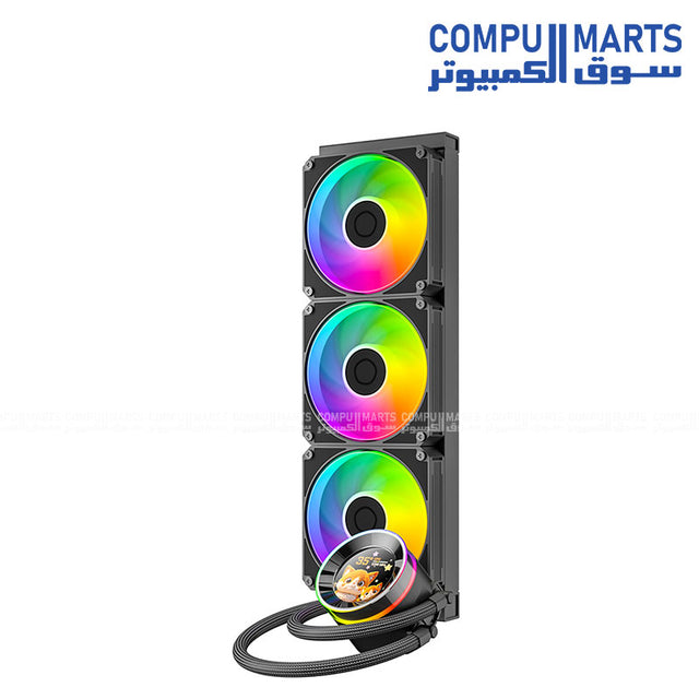  ID-COOLING SL360 V2 2.1 LCD Gen 7 Pro Pump ARGB AIO Liquid CPU Cooler with 350W TDP