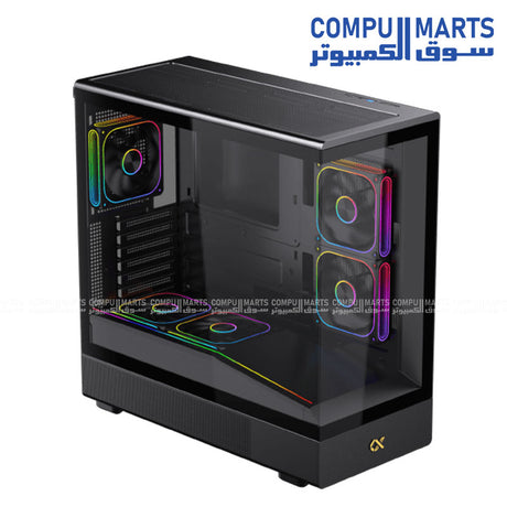 SUN Gaming Case – PC Case – Xigmatek – E-ATX High Airflow Case 420mm GPU Support 360 Radiator