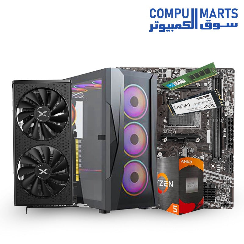 NINJA FLEX #1 AMD Ryzen 5 5500 | MSI PRO A520 | 16GB DDR4 3200MHz | RX 6650 XT / RX 7600 | 256GB NVMe | Xander Velox Extra