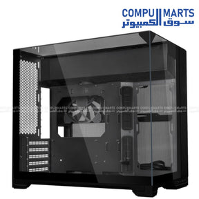 Lian Li O11 Vision M O11VMX Black Micro Tower Gaming Case with 410 mm GPU clearance and tempered glass construction