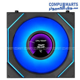UNI FAN SL-INF LCD FLEX 1 PACK in Black with 59.2 CFM airflow, 2.34 mmH2O static pressure, and 29.5 dBA noise