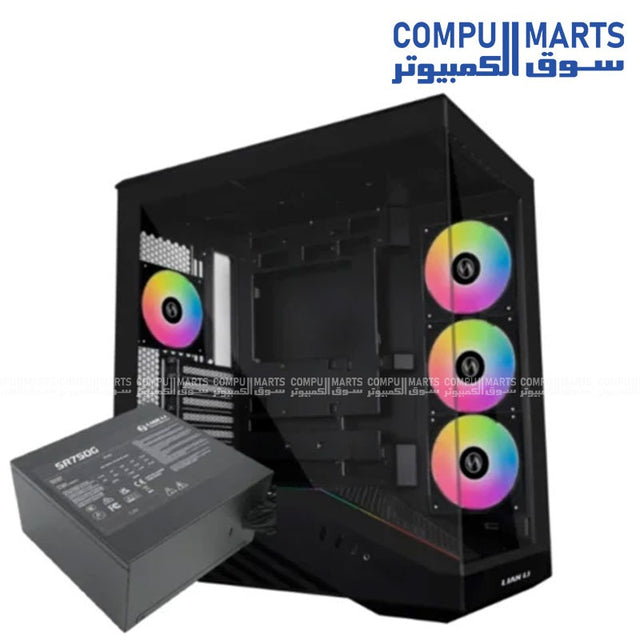 Lian Li Vector V100R Mini BTF and SR750G bundle with native 600W 12V-2x6 connector and 80 PLUS Gold certification at Compumarts