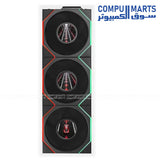 UNI FAN TL LCD 120mm case fan set with three fans, 2600 RPM maximum rotational speed, and 29 Decibels noise level