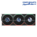 Reverse Blade ARGB Lian Li case fan triple pack with controller, cable, mounting screws, and three 120mm fans