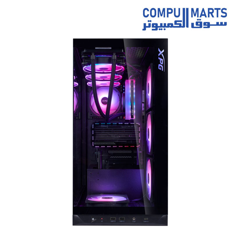 XPG INVADER X Mid-Tower PC Chassis Case + PCIe 4.0 Riser Cable - GPU H ...