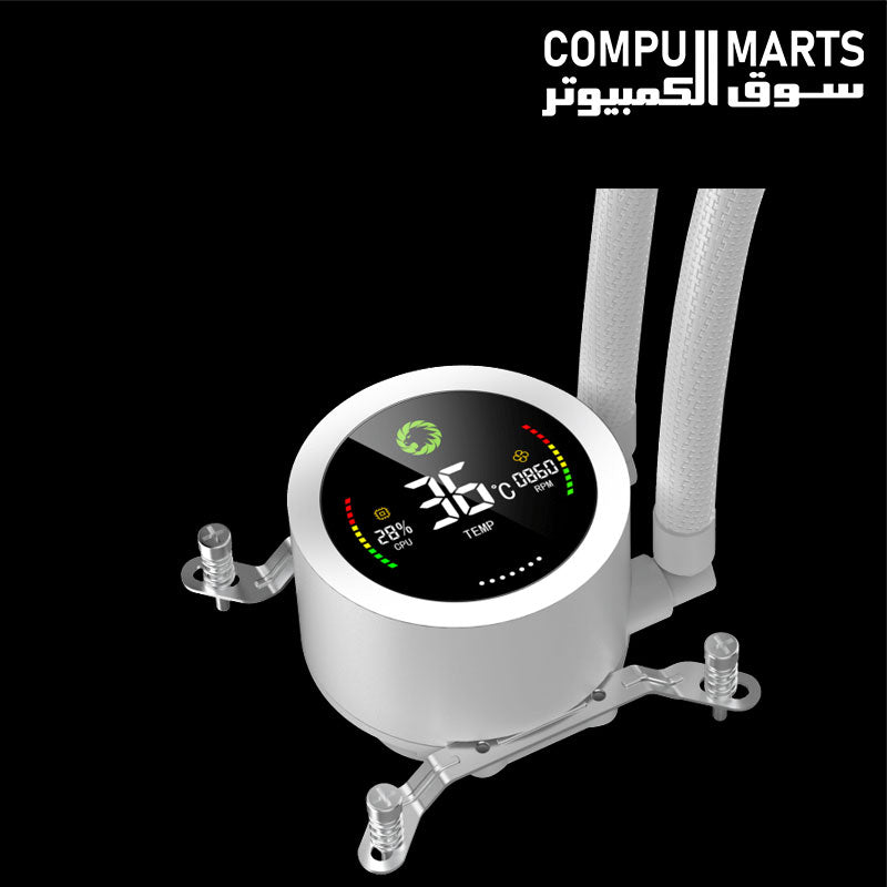 GameMax IceBurg 360 Digital WH liquid cooler mounting hardware and accessories