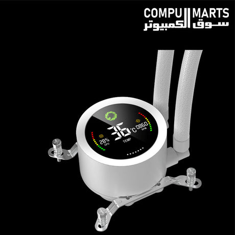 GameMax IceBurg 360 Digital WH liquid cooler mounting hardware and accessories