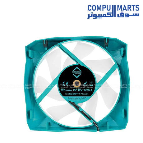 Iceberg Thermal IceSLEET X7 Dual CPU Cooler with 7 heat pipes, nickel-plated twin-tower design, dual ARGB fans, compatible with Intel and AMD including AM5 and LGA1700