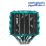 Iceberg Thermal IceSLEET X7 Dual CPU Cooler with 7 heat pipes, nickel-plated twin-tower design, dual ARGB fans, compatible with Intel and AMD including AM5 and LGA1700