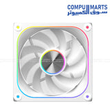 Xigmatek Infinity J22A Reverse case fan featuring addressable RGB lighting and 1500 RPM speed.