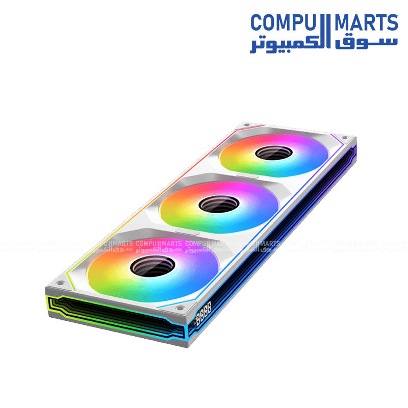 Xigmatek Infinity SF360 Digital ARGB 360mm Fan Kit Black and Arctic White with Infinity Ring LED Display