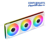 Xigmatek Infinity SF360 Digital ARGB 360mm Fan Kit Black and Arctic White with Infinity Ring LED Display