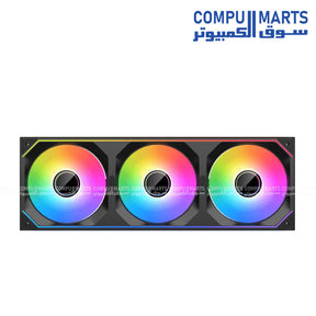 Xigmatek Infinity SF360 Digital ARGB 360mm Fan Kit Black and Arctic White with Infinity Ring LED Display