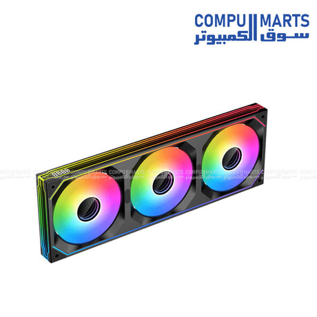 Xigmatek Infinity SF360 Digital ARGB 360mm Fan Kit Black and Arctic White with Infinity Ring LED Display