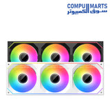 Xigmatek Infinity SF360 Digital ARGB 360mm Fan Kit Black and Arctic White with Infinity Ring LED Display