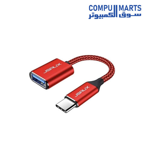 CD0019-cable-JSAUX-Usb C-To-Usb A-Red