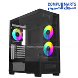 Jupiter II TG E-ATX PC Case with 6 ARGB Fans Control Hub Remote Control Tempered Glass Panels 750W 80 Plus Bronze PSU PCIe 5.0 USB Type-C White