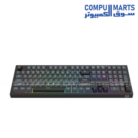 Redragon K518 CRUX RGB membrane gaming keyboard 108 keys anti-ghosting USB wired black