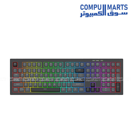 Redragon K518 CRUX RGB membrane gaming keyboard 108 keys anti-ghosting USB wired black