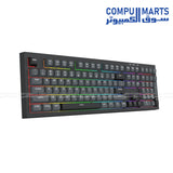 Redragon K518 CRUX RGB membrane gaming keyboard 108 keys anti-ghosting USB wired black