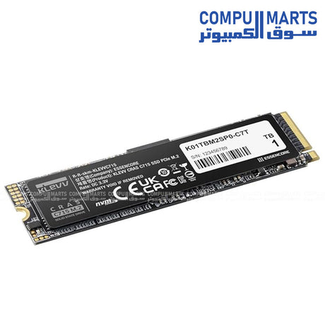 KLEVV CRAS C715 1TB M.2 2280 NVMe PCIe Gen3x4 SSD with up to 3200MB/s speed for laptop and desktop upgrades in Egypt