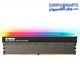 KLEVV 8GB DDR4 Unbuffered DIMM memory with AMD overclocking profile and SPD speed up to 2666MT/s