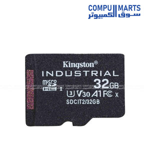 Kingston 32GB microSDHC Industrial C10 A1 pSLC Memory Card Single Pack – Fast and Durable Storage for Industrial Applications