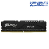 KF560C36BBE-16 – DDR5 Desktop Memory – Kingston – FURY Beast 16GB 6000MHz CL36 High Performance RAM