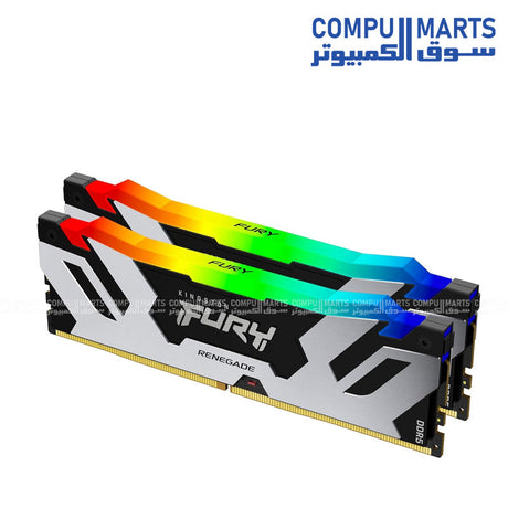 Kingston FURY Renegade RGB 32GB (2x16GB) DDR5 8000MT/s CL38 XMP Gaming Memory – High-Speed RGB DDR5 RAM in Egypt