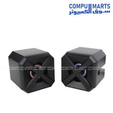 Kisonli L-5050 USB Speaker – Stereo Sound with LED Light