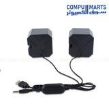 Kisonli L-5050 USB Speaker – Stereo Sound with LED Light