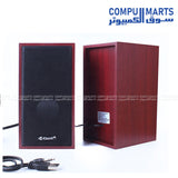 Kisonli T-003 USB 2.0 stereo speaker with LED light for laptop and PC in Egypt