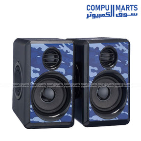 Kisonli T-012 2.0 USB stereo speaker with LED light for laptop and PC in Egypt